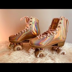 BRAND NEW -- Impala - Rose Gold Rollerskates (size 8)